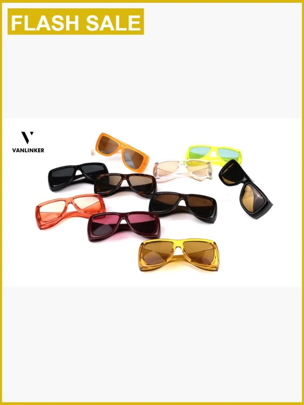 Retro Chunky Shield Oversized Aviator Sunglasses Square Wrap Around UV400